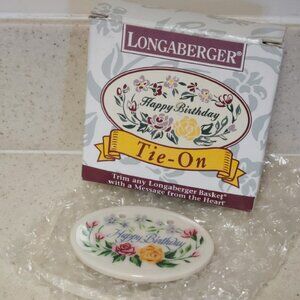 LONGABERGER Basket - Happy Birthday 1994 Basket - Vintage Tie-On 31488